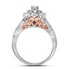 Image 2 : 1 CTW Round Diamond Bridal Wedding Engagement Ring 14kt Two-tone Gold - REF-101F9M