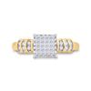 Image 2 : 1/3 CTW Princess Diamond Square Cluster Ring 14kt Yellow Gold - REF-41K9R