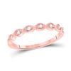 Image 1 : 1/10 CTW Round Diamond Twist Stackable Ring 14kt Rose Gold - REF-16T8K