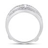 Image 3 : 1/2 CTW Round Diamond Wrap Ring 14kt White Gold - REF-69W3F