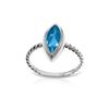 Image 1 : Genuine 2.5 ctw Blue Topaz Ring 14KT White Gold - REF-39Y9F