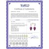 Image 2 : Genuine 19.15 ctw Amethyst & Diamond Earrings 14KT White Gold - REF-47V4W