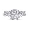 Image 2 : 1 CTW Round Diamond Bridal Wedding Engagement Ring 14kt Two-tone Gold - REF-101K9R