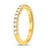 Image 3 : 1/2 CTW Round Diamond Wedding Machine-Set Ring 14kt Yellow Gold - REF-41T9K