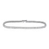 Image 1 : 2 CTW Round Diamond Timeless Tennis Bracelet 14kt White Gold - REF-137M9A