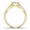 Image 2 : 1/5 CTW Round Diamond Cluster Bridal Wedding Engagement Ring 10kt Yellow Gold - REF-15T5K