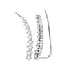 Image 1 : 3/4 CTW Round Diamond Graduated Journey Climber Earrings 14kt White Gold - REF-47R9H
