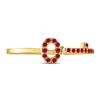 Image 2 : 1/5 CTW Round Ruby Key Stackable Ring 10kt Yellow Gold - REF-10H8W