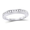 Image 1 : 1/4 CTW Round Diamond Wedding Channel Set Ring 14kt White Gold - REF-24X3T