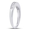 Image 3 : 1/4 CTW Round Diamond Wedding Channel Set Ring 14kt White Gold - REF-24X3T