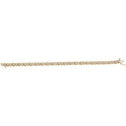 1/2 CTW Round Diamond Tennis Bracelet 10kt Yellow Gold - REF-71F9M