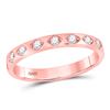 Image 1 : 1/5 CTW Round Diamond Flush Diamond Shape Stackable Ring 10kt Rose Gold - REF-20A3N