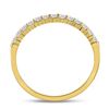 Image 3 : 1/4 CTW Round Diamond Single Row Comfort Wedding Ring 14kt Yellow Gold - REF-22T8K