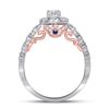 Image 3 : 3/4 CTW Round Diamond Solitaire Bridal Wedding Engagement Ring 14kt Two-tone Gold - REF-87R5H