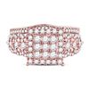 Image 2 : 1 CTW Round Diamond Bridal Wedding Engagement Ring 14kt Rose Gold - REF-101T9K