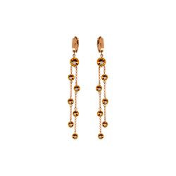 Genuine 9.02 ctw Citrine Earrings 14KT Rose Gold - REF-101R2P