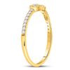 Image 3 : 1/6 CTW Round Diamond Spade Stackable Ring 10kt Yellow Gold - REF-11M9A