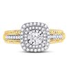 Image 2 : 1/2 CTW Round Diamond Solitaire Bridal Wedding Engagement Ring 14kt Yellow Gold - REF-71W9F