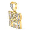 Image 2 : 1 & 3/4 CTW Mens Round Diamond Hood Rich Charm Pendant 10kt Yellow Gold - REF-126T3K