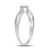 Image 3 : 1/10 CTW Round Diamond Solitaire Promise Bridal Ring 10kt White Gold - REF-13X2T