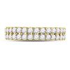 Image 2 : 2 CTW Round Diamond Double Row Eternity Wedding Ring 14kt Yellow Gold - REF-156N3Y