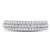 Image 2 : 1/3 CTW Round Diamond Beaded Symmetrical Ring 14kt White Gold - REF-30N3Y