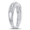 Image 3 : 1/3 CTW Round Diamond Beaded Symmetrical Ring 14kt White Gold - REF-30N3Y