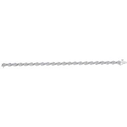 1 CTW Round Diamond Tennis Bracelet 10kt White Gold - REF-87H5W