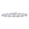 Image 1 : 1 CTW Round Diamond Fashion Bracelet 10kt White Gold - REF-71R9H