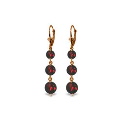 Genuine 7.2 ctw Garnet Earrings 14KT Rose Gold - REF-42H6X
