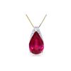 Image 1 : Genuine 5 ctw Ruby Necklace 14KT Yellow Gold - REF-49F8Z