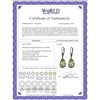 Image 2 : Genuine 10 ctw Green Amethyst Earrings 14KT White Gold - REF-45N3R