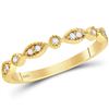 Image 1 : 1/10 CTW Round Diamond Classic Stackable Ring 14kt Yellow Gold - REF-18W3F
