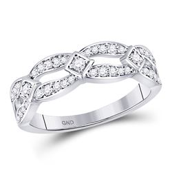 1/3 CTW Round Diamond Fashion Ring 10kt White Gold - REF-26F3M