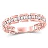 Image 1 : 1/5 CTW Round Diamond Rolo Link Stackable Ring 10kt Rose Gold - REF-16M8A