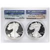 Image 1 : 1986-S & 2016-W $1 Proof American Silver Eagle Coin Set PCGS PR69DCAM