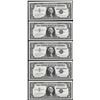 Image 1 : Lot of (5) Consecutive 1957 $1 Silver Certificate Notes Uncirculated