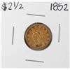 Image 1 : 1852 $2 1/2 Liberty Head Quarter Eagle Gold Coin