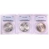 Image 1 : Lot of (3) $1 Peace Silver Dollar Coins PCGS MS63