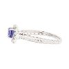Image 3 : 14KT White Gold Lady's 0.64 ctw Sapphire and Diamond Ring