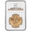 Image 1 : 1920 $20 St. Gaudens Double Eagle Gold Coin NGC MS62