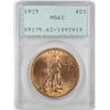 Image 1 : 1923 $20 St. Gaudens Double Eagle Gold Coin PCGS MS62 Green Rattler Holder