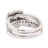 Image 3 : Platinum & 14KT White Gold 1.59 ctw Diamond Ring and Ring Guard