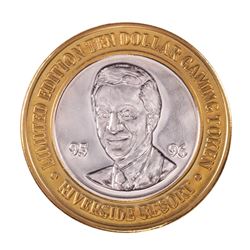 .999 Fine Silver Riverside Laughlin, Nevada $10 Limited Edition Gaming Token