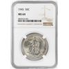 Image 1 : 1945 Walking Liberty Half Dollar Coin NGC MS64