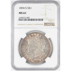 1894-S $1 Morgan Silver Dollar Coin NGC MS61