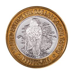 .999 Silver Peppermill Hotel Casino Reno, NV $10 Casino Limited Edition Gaming Token