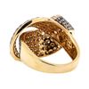 Image 3 : 18KT Rose Gold 2.84 ctw Brown and White Diamond Ring