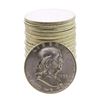 Image 1 : Roll of (20) Brilliant Uncirculated 1953 Franklin Half Dollar Coins