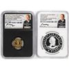 Image 1 : 1792-2017 Half Disme 1/10 oz. Gold & 1oz. Silver Medals NGC PF70 W/ Moy Signature Set